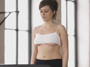 Busty Girl On Treadmill